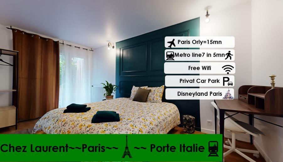 8 Personnes - 4 Rooms - 2 Salle De Bain - Metro 7 & 14 - Porte Italie - Private Car Park- Wifi Le Kremlin-Bicetre Exterior photo